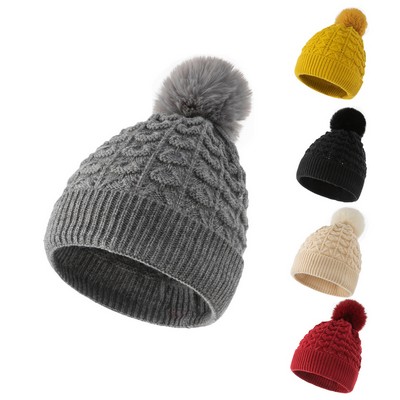 Thick Cable Women Knit Beanie Hat