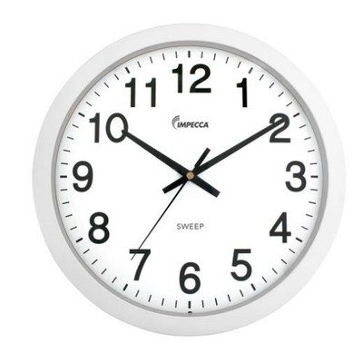 Impecca 14 Inch Sweep Movement Wall Clock