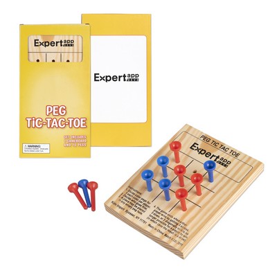 Wooden Tic-Tac-Toe Peg Game