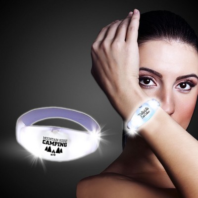 White LED Stretchy Bangle Bracelet(Pad Print)