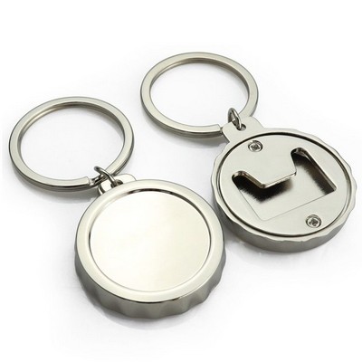 Metal Cap Bottle Opener Keychain