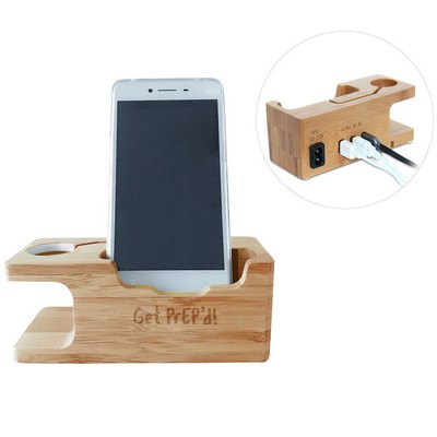 Bamboo USB Charging Dock