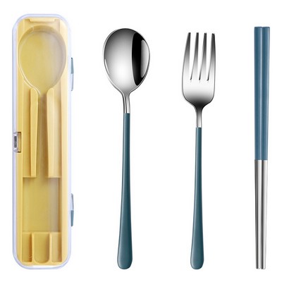 Spoon Fork Chopsticks Cutlery Set Transparent Cover