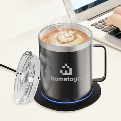 Stainless Steel Smart Mug Warmer with Light-Up Heating Base