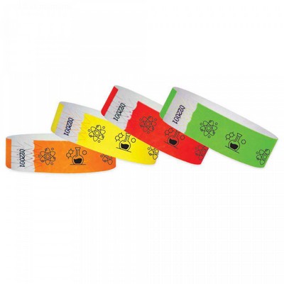 3/4" wide x 10" long - 3/4" Tyvek Science Museum Wristbands Printed 1/0