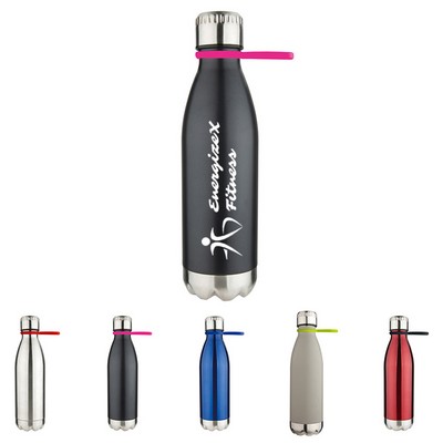 17 oz Stainless Steel Bottle With Silicone Strap