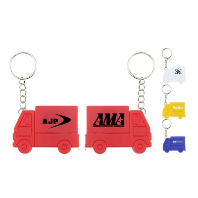 Imprinted Truck Shape Tape Measure/Key Holder