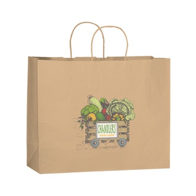 Natural Kraft Shopper with Full Color Digital Print (16 x 6 x 12)