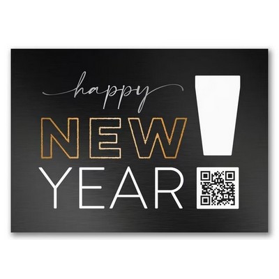 New Year Greetings QR Code Card