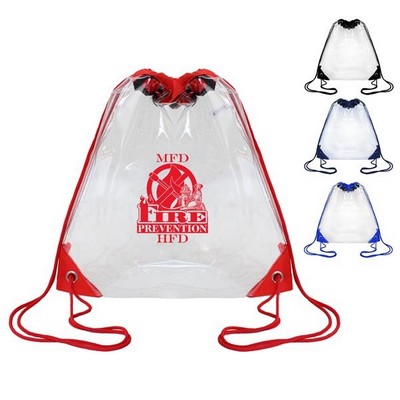 Clear Stadium Drawstring Bag