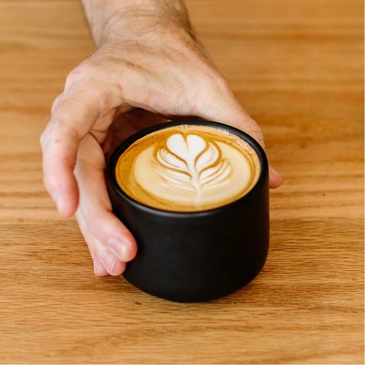 6.5 Oz. Matte Black Cappuccino Monty Milk Art Cup