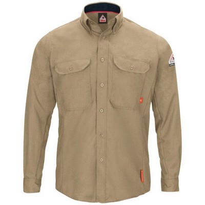 iQ Series® Men's Lightweight Comfort Woven Shirt - Khaki Tan