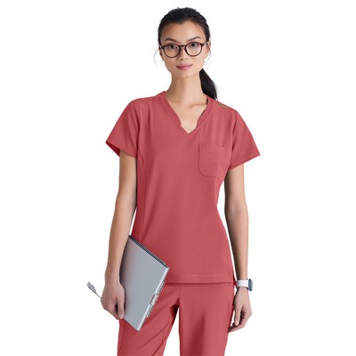 Grey's Anatomy™ Banded V-Neck Tuck-In Scrub Top