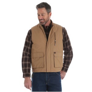 Wrangler® RIGGS Workwear® Men's Rawhide Ripstop Beige Concealed Carry Foreman Vest