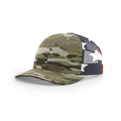 Richardson 862 Multicam Trucker Hat with No Crown Button