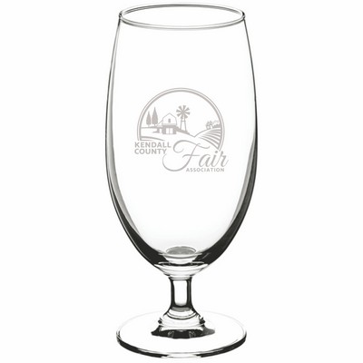 Deep Etched or Laser Engraved Acopa 15 oz. Stemmed Pilsner Glass