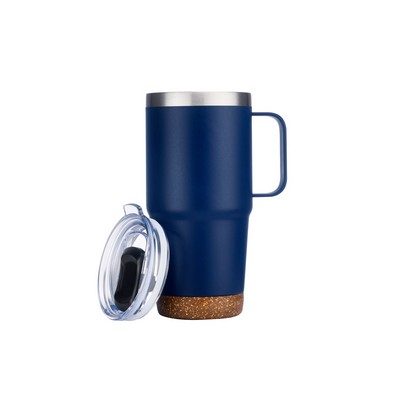 24 Oz. Stainless Steel Travel Mug w/Cork Bottom