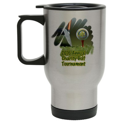 Sublimated Stainless Steel Travel Mug, Award Trophy, 12oz / 355ml