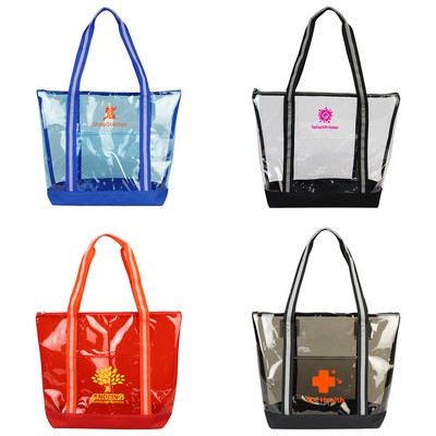 Diamond Clear TPU Zippered Tote