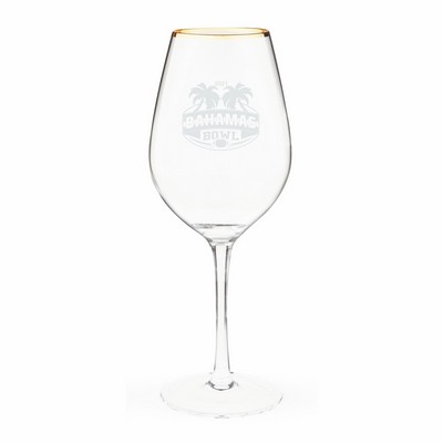 Gilded Stemmed Wine Glass Set by Twine