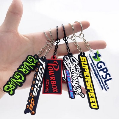 Custom Shaped Soft Touch PVC Keychain