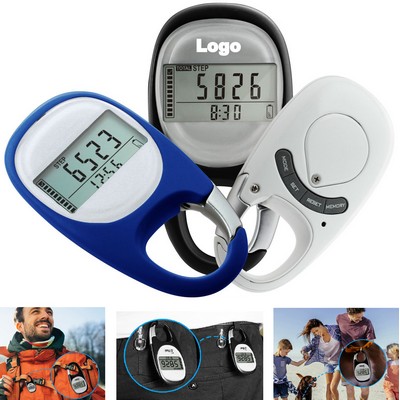 3D Pedometer With Carabiner Clip