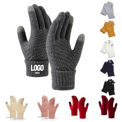 Winter Knitted Touch Screen Thickened Gloves