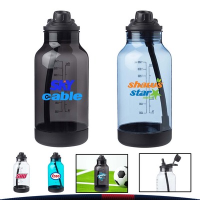 Stylish Plastic Sports Bottles - 64 oz.