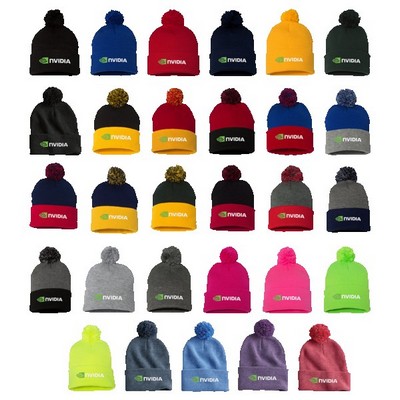 Sportsman SP15 12" Pom-Pom Knit Beanie