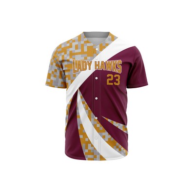 Sublimated Baseball Button Down Jersey