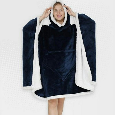 Hooded Flannel Cuddle Blanket: Cozy Wearable Comfort