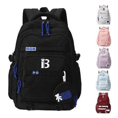 Nylon Travel Laptop Backpack College Bookbag