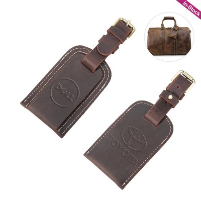 Full Grain Genuine Leather Luggage Bag Tags