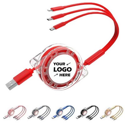 3-in-1 Retractable Data Cable