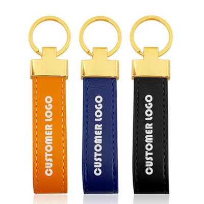 Leather Key Chain Zinc Alloy Car Home Keychain