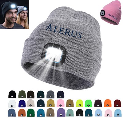 Unisex Rechargeable LED Knit Beanie Hat(Free Shipping)