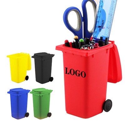 Mini Curbside Garbage Can Pen Holder