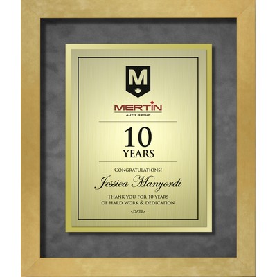 Gander (Gold) - Gold Aluminum Certificate Shadow Box - Vertical 11.5"x13.5"