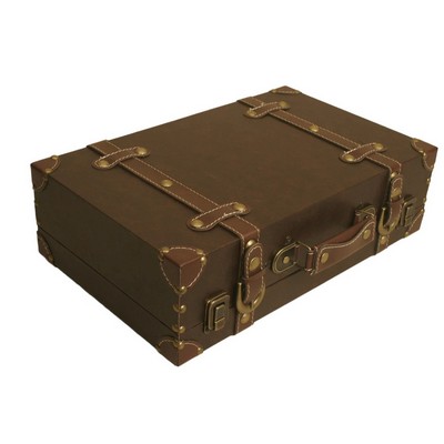 Faux Leather Suitcase