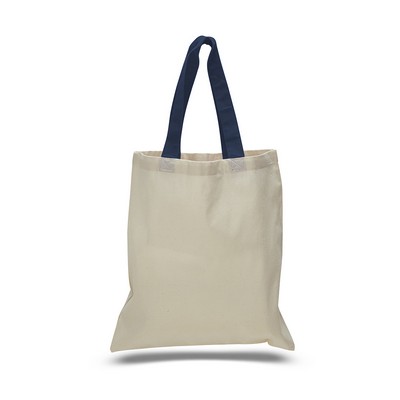 Cotton Tote Bag Natural Body with Color Handles