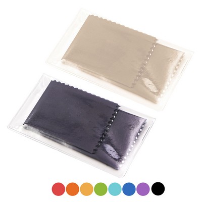 MOQ 100PCS Glasses Cleaning Cloth With PVC Case