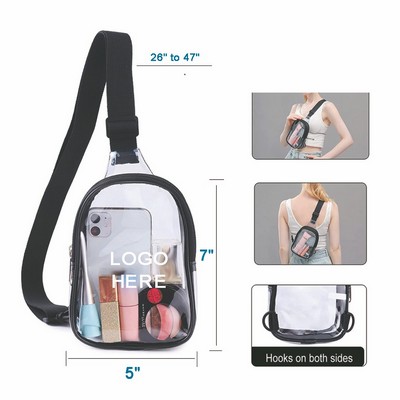 Clear PVC Waterproof Security Crossbody Shoulder Bag