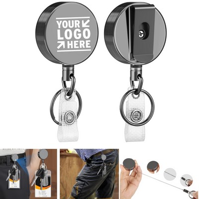 Metal Retractable Badge Reel Clips Holder