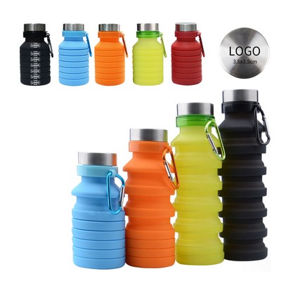 18.6 Oz Leak Proof Twist Cap Collapsible Water Bottle