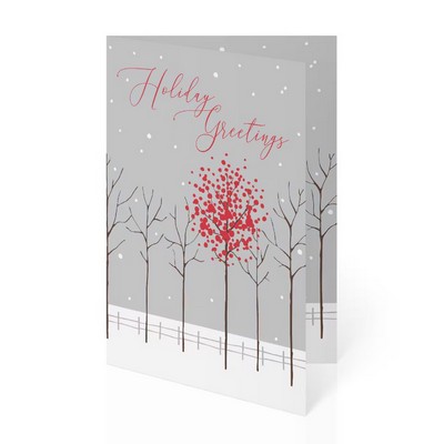 Scarlet Treeline Holiday Folded Calendar Cards