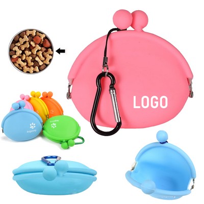 Silicone Dog Training Treat Pouch With Carabiner