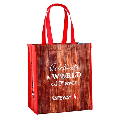 Custom 120g Laminated Non-Woven PP Tote Bag 12.5"x13.5"x8"