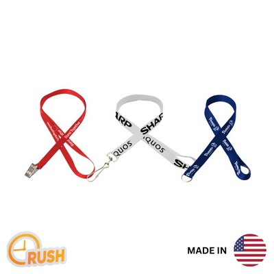 Silkscreened Flat Lanyard - Made in America