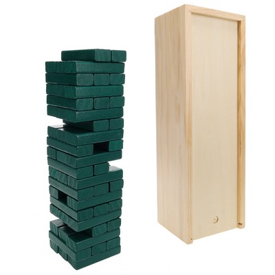 Tumbling Tower with Green Blocks, 12"