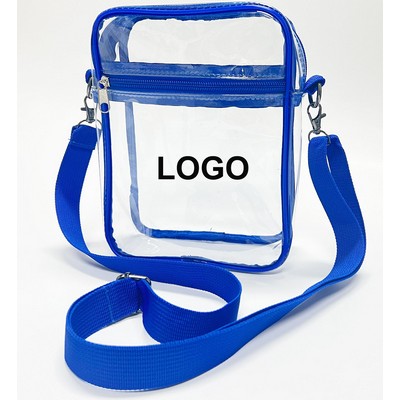 Clear PVC Crossbody Messenger Bag